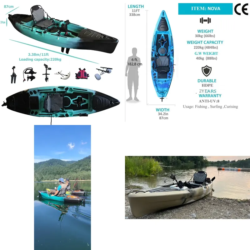 Fishing Kayak Sit In - Kayak de Pesca con Pedales y