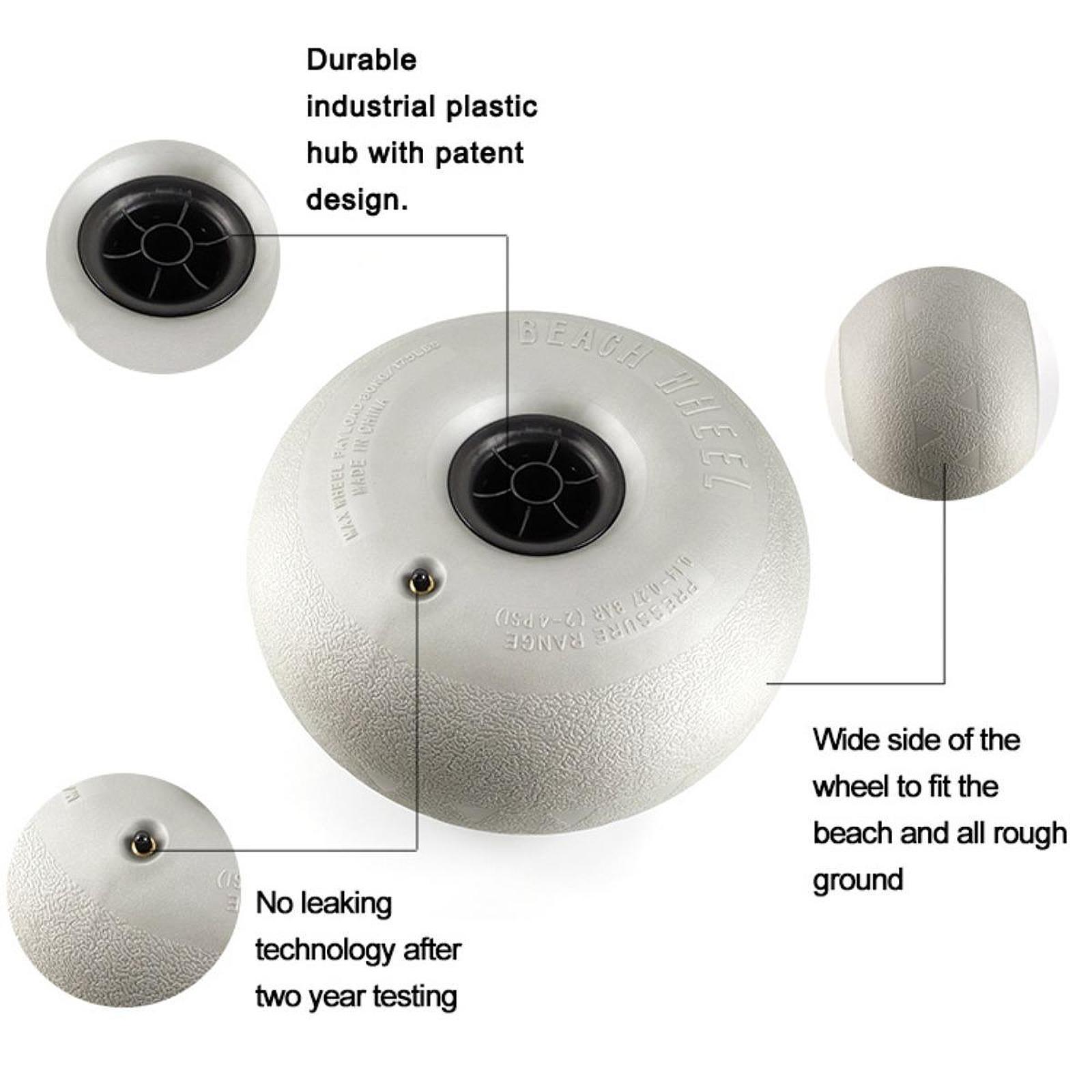 Ruedas de globo de 16 pulgadas - Fishing Kayak Cart reseña y precio