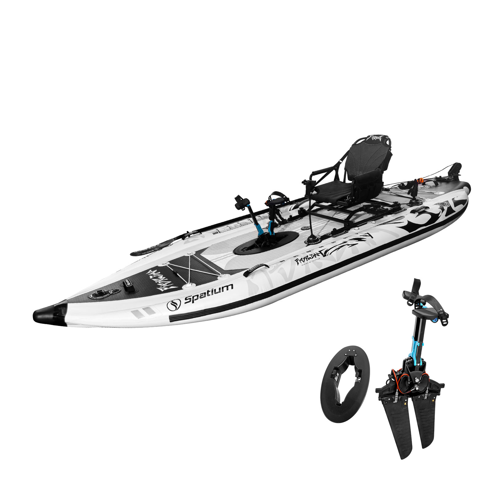 Kayak Inflable Spatium de 11.5 - Fishing Kayak Seat reseña y precio